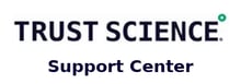 Trust Science logo with support center text underneath